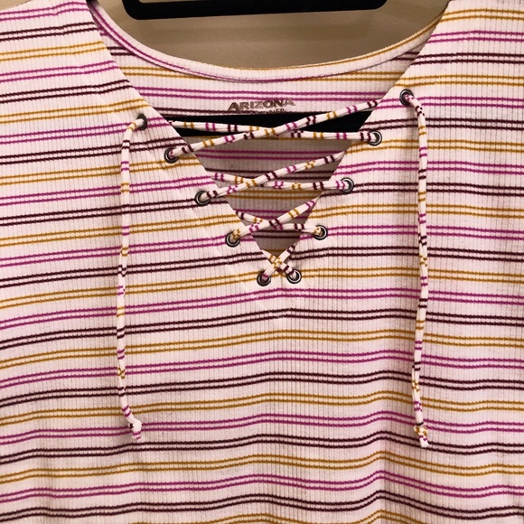 Arizona Jean Co. | Striped Lace-Up Shirt - Picture 3 of 5